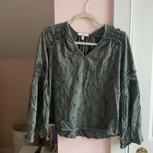 Anthropologie green top